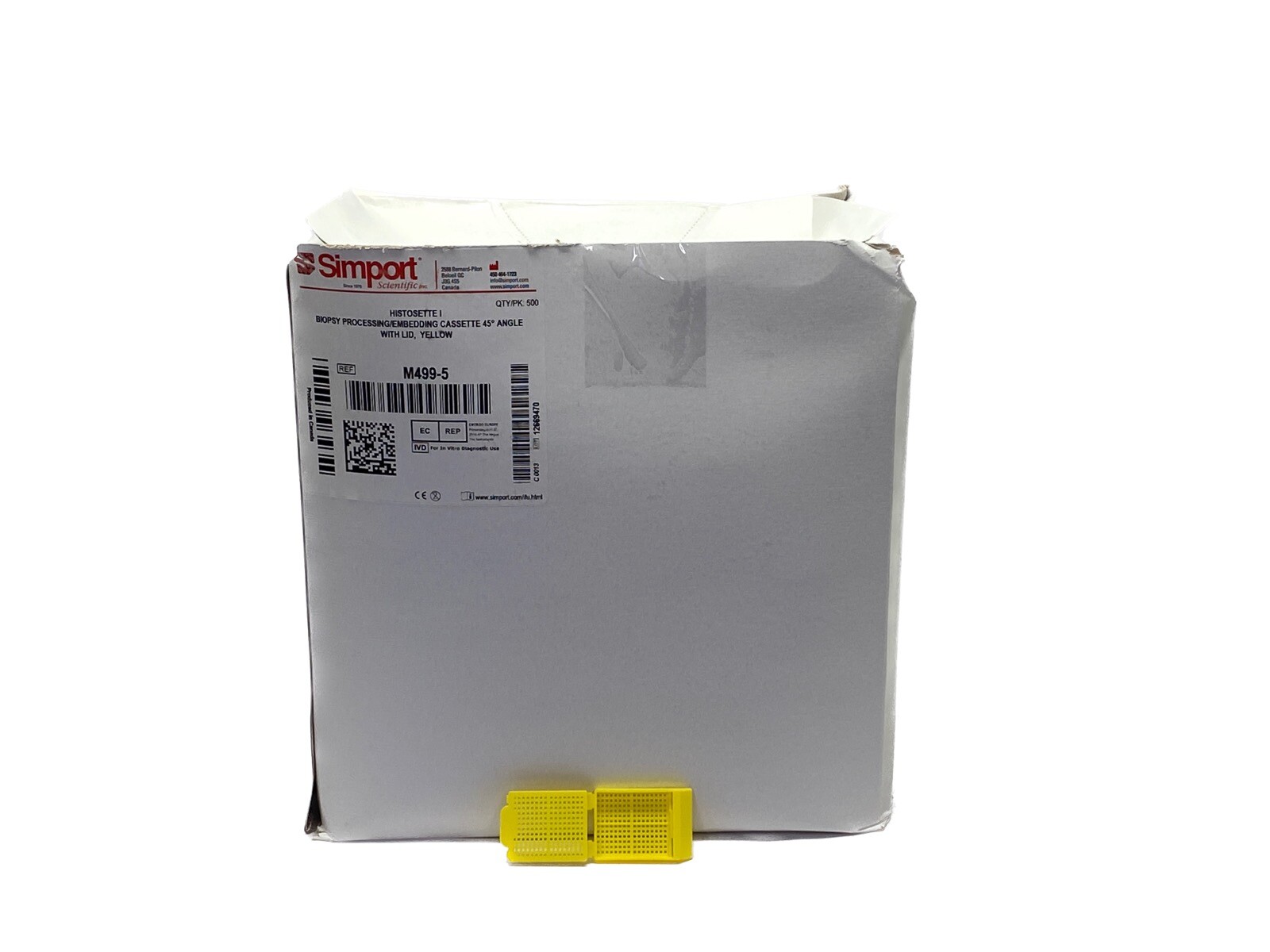 (500) SIMPORT Unisette Biopsy Processing Embedding Cassettes M506-5 Yellow