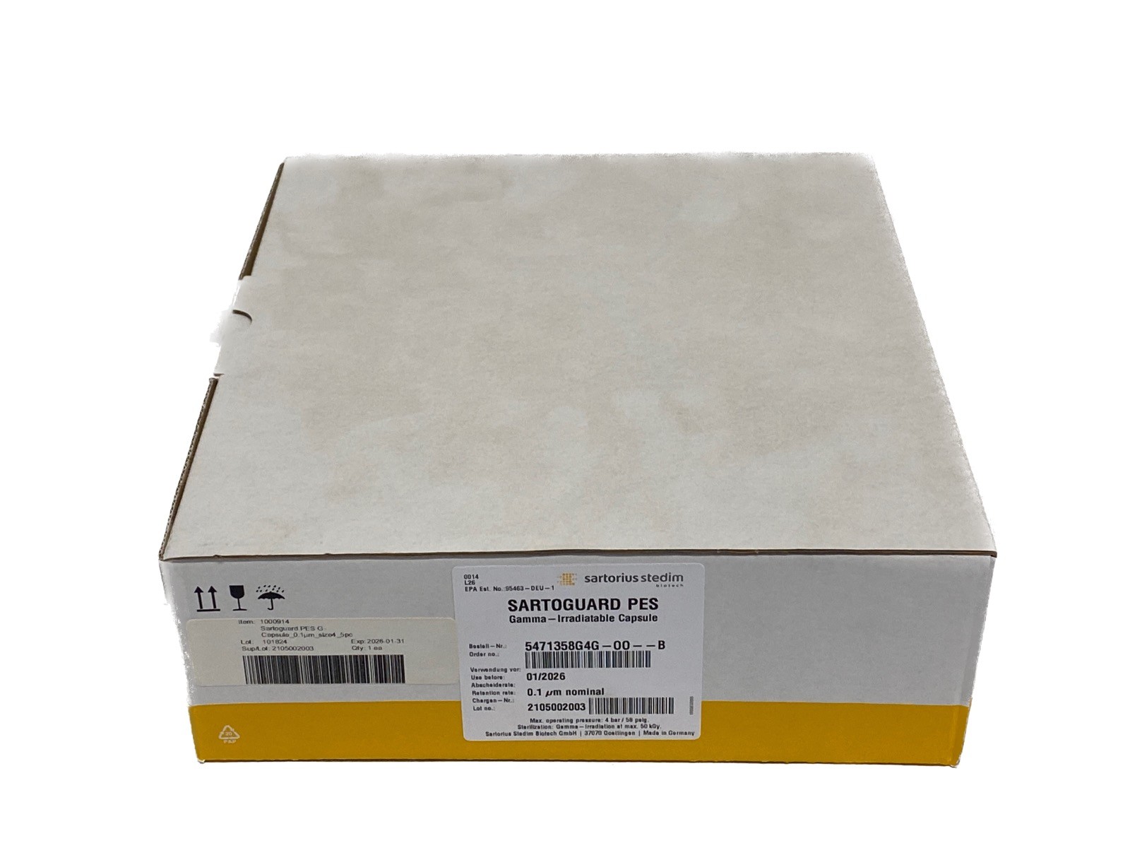 (5/Pk) SARTORIUS Sartoguard PES 0.2um Gamma Capsule Filters 5471358G4G-OO–B