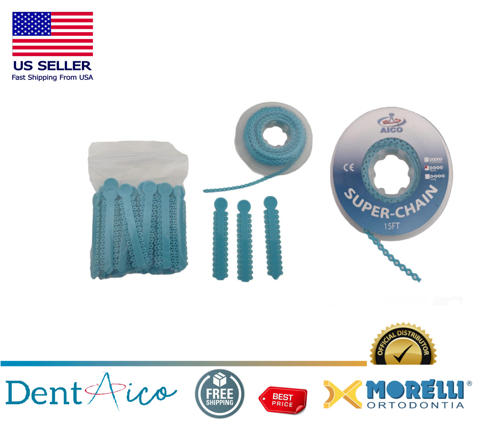 Elastic Ligature Modules & Power Chain Short Robin Dentaico Orthodontic