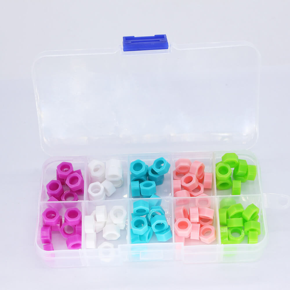 100Pcs Dental Hygienist Autoclavable Color Code Ring Silicone Rubber Small Size