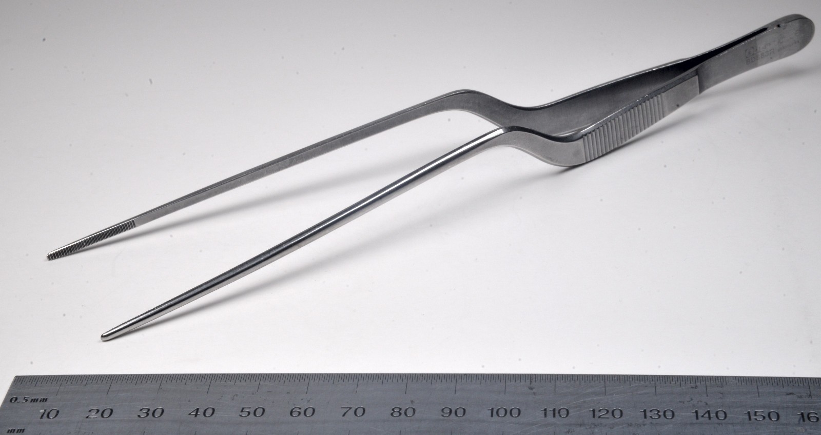 Aesculap #BD883R Gruenwald Micro Grasping Forceps 7⅞” Straight Bayonet Serrated