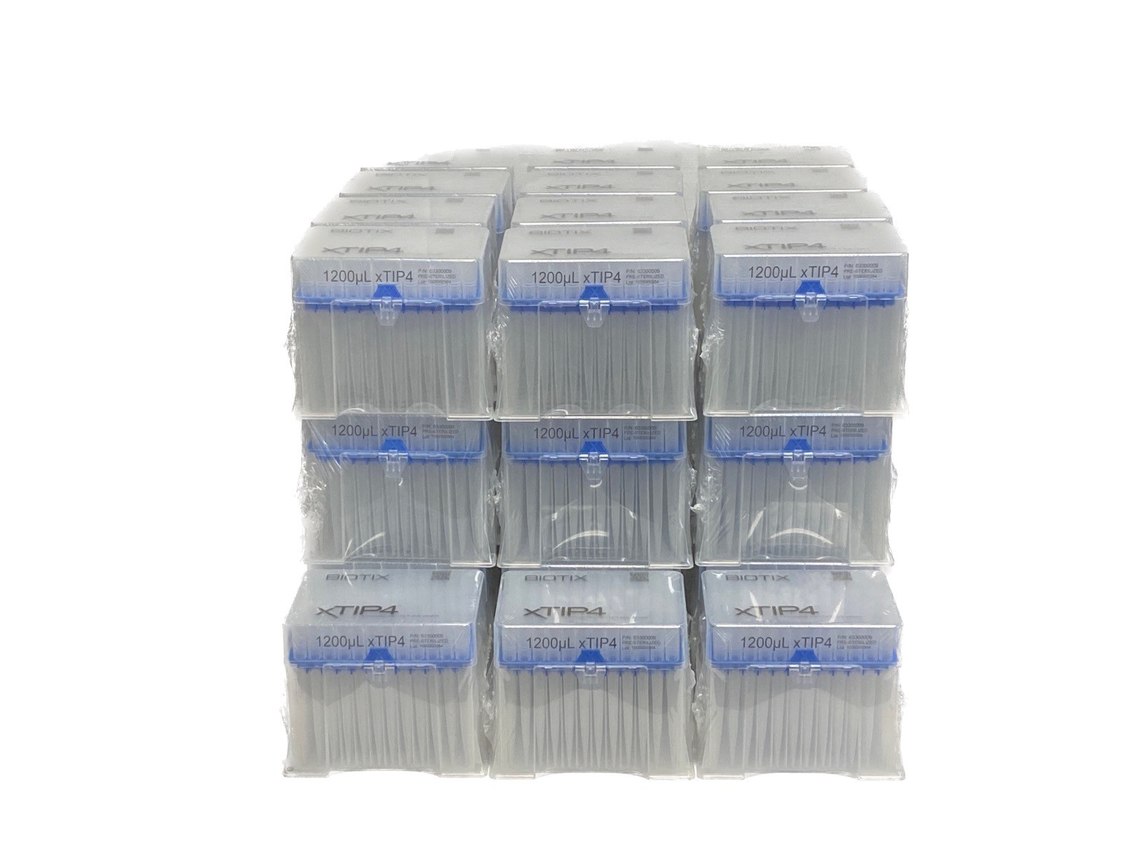 (3744) BIOTIX xTIP4 1200uL Rainin LTS Compatible LR Pipet Tips 39×96/Rk 63300009