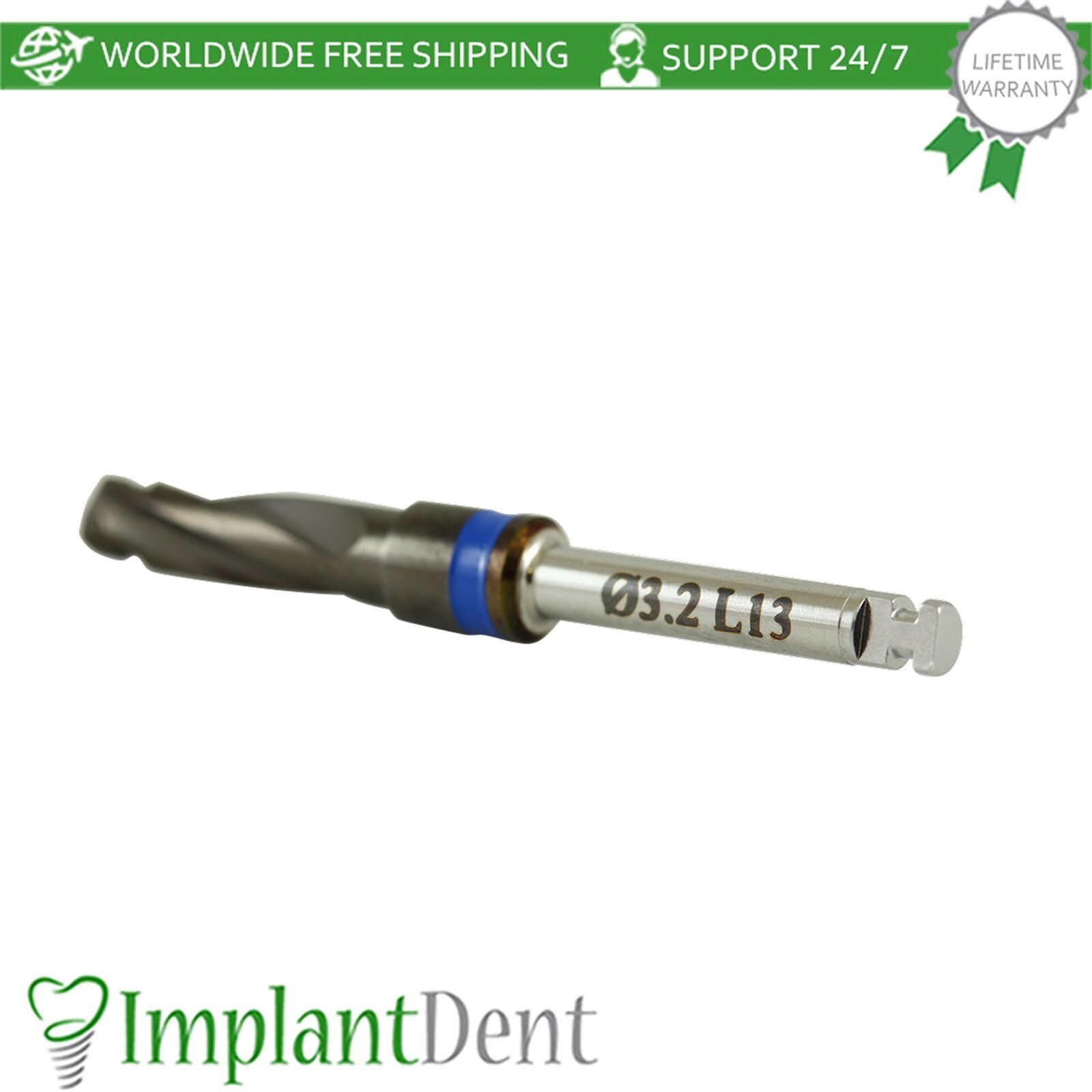 Dental DLC Step&Stop Integral Drills Ø3.2mm Stainless Steel Dentistry Tool