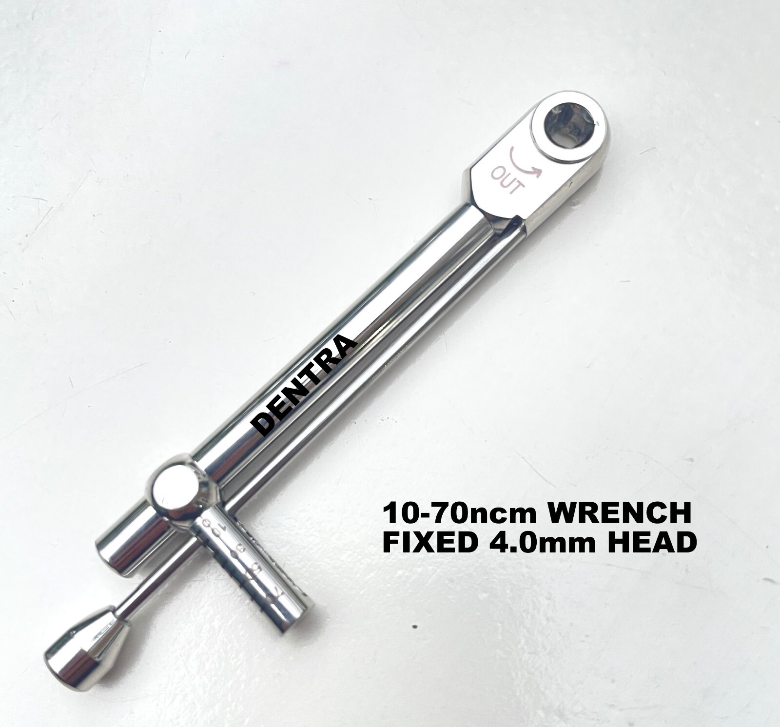 Dental Implant Torque Wrench Ratchet 10-70Ncm Fixed 4.0mm Head CE