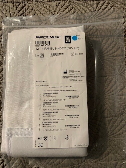 Procare #79-89090 12″ 4-Panel Binder (45″-62″) Pack of 1