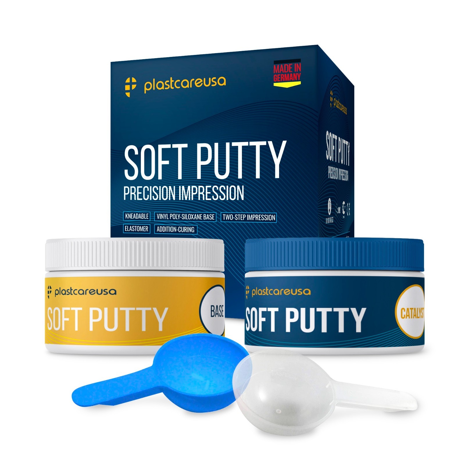4 x Dental Soft Putty Fast Set Impression Material (290 ml Base + Catalyst) Ger