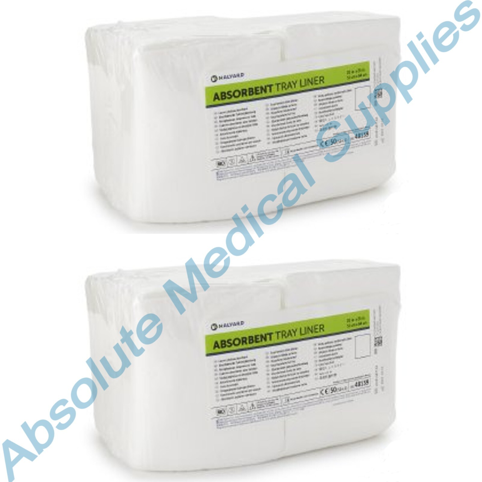 *2-Packs* Halyard Absorbent Disposable Tray Liner 20″ x 25″ White 48139