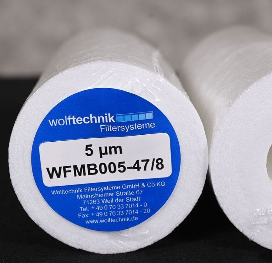 Pack of 5 Wolftechnik WFMB005-47/8 5 µm Filter Cartridges, NEW