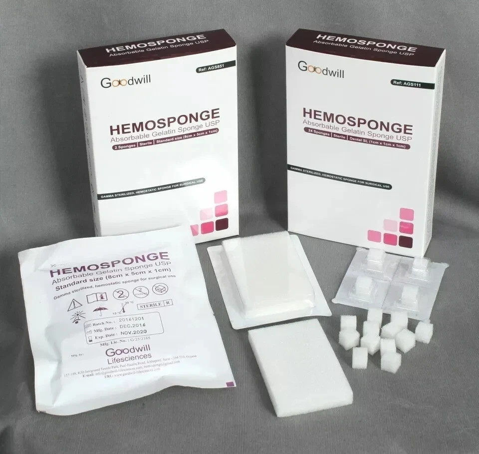 Dental Absorbable STERILE Haemostatic Gelatin Sponge 32pc Gelfoam Hemocollage