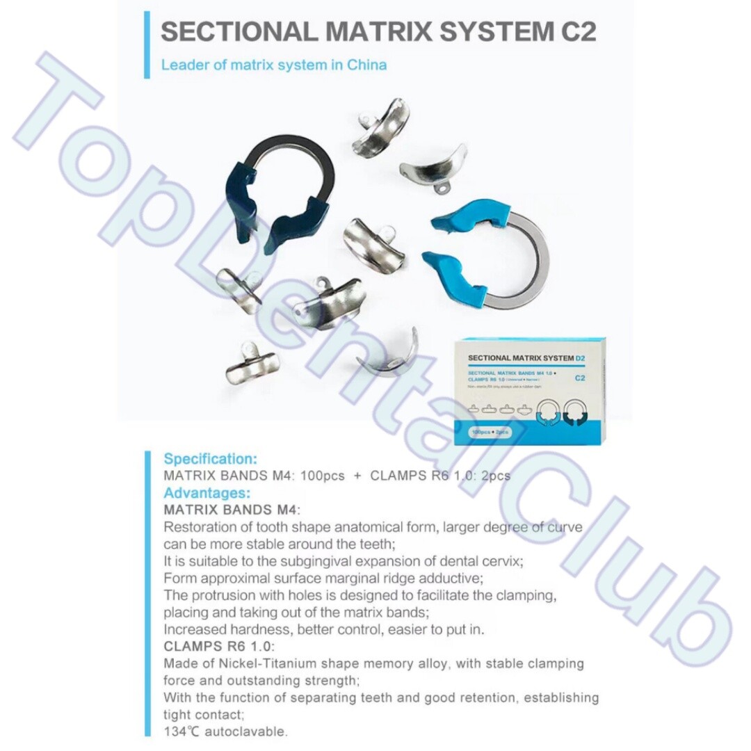 Dental Sectional Contoured Matrix System Matrices Bands Clip Clamp Holder Ring