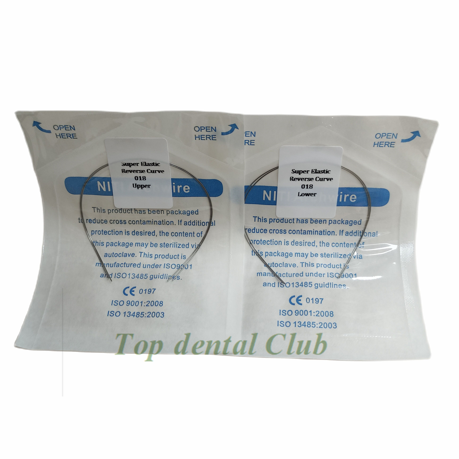 50Packs Dental Orthodontic Arch Wire Reverse Curve Round Niti Super Elastic