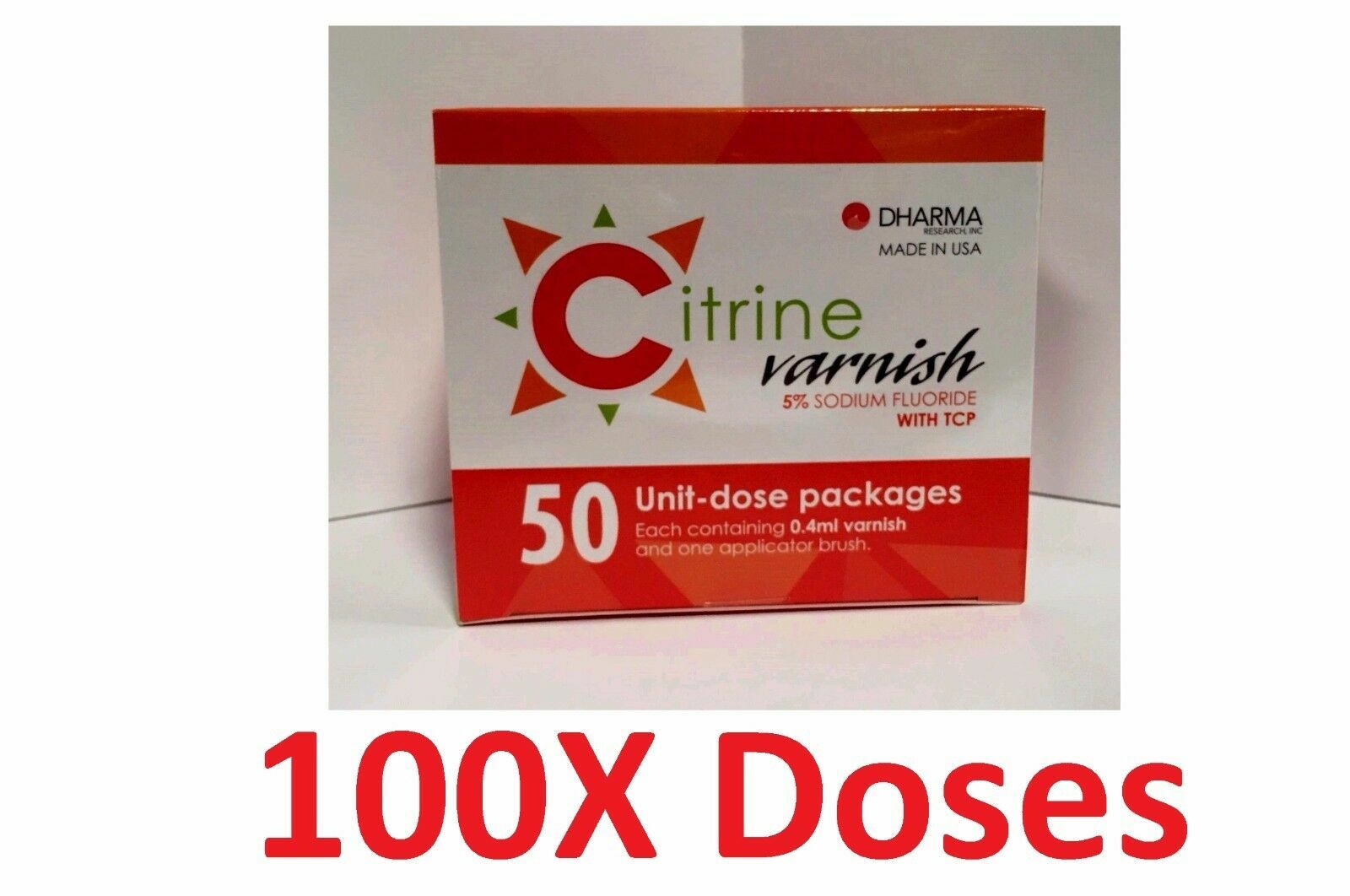 CITRINE Varnish SPEARMINT 5 % with TCP 100 Unit-Dose Pack DHARMA Research USA