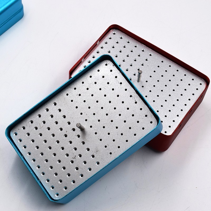 Dental 120 Holes Autoclavable Disinfection Box Endo K H Files High-speed Bur FG