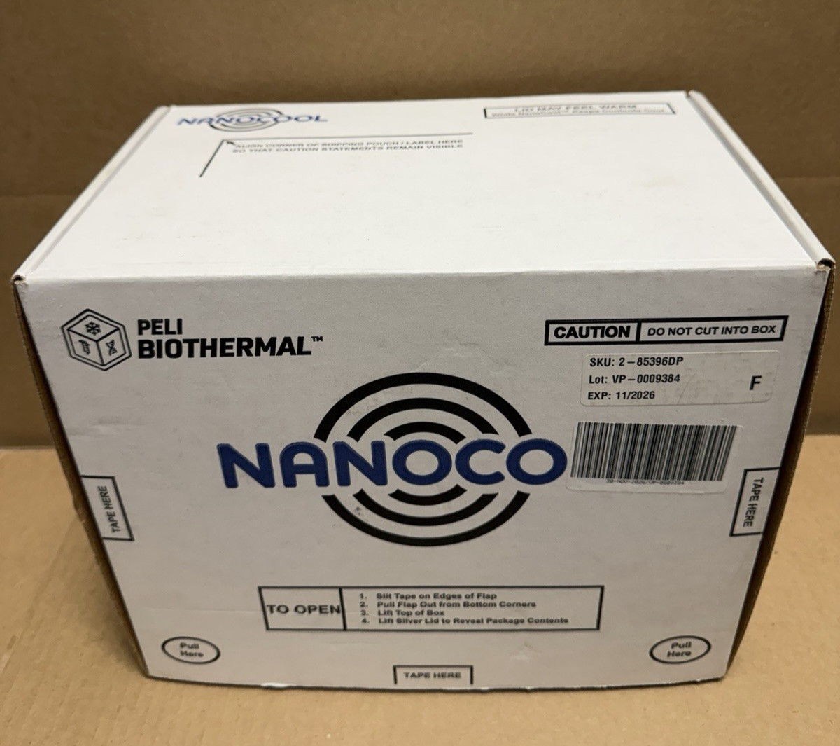 NanoCool Cooling Temp Control Shipping Unit Model 2-85396DP Exp Nov 2026