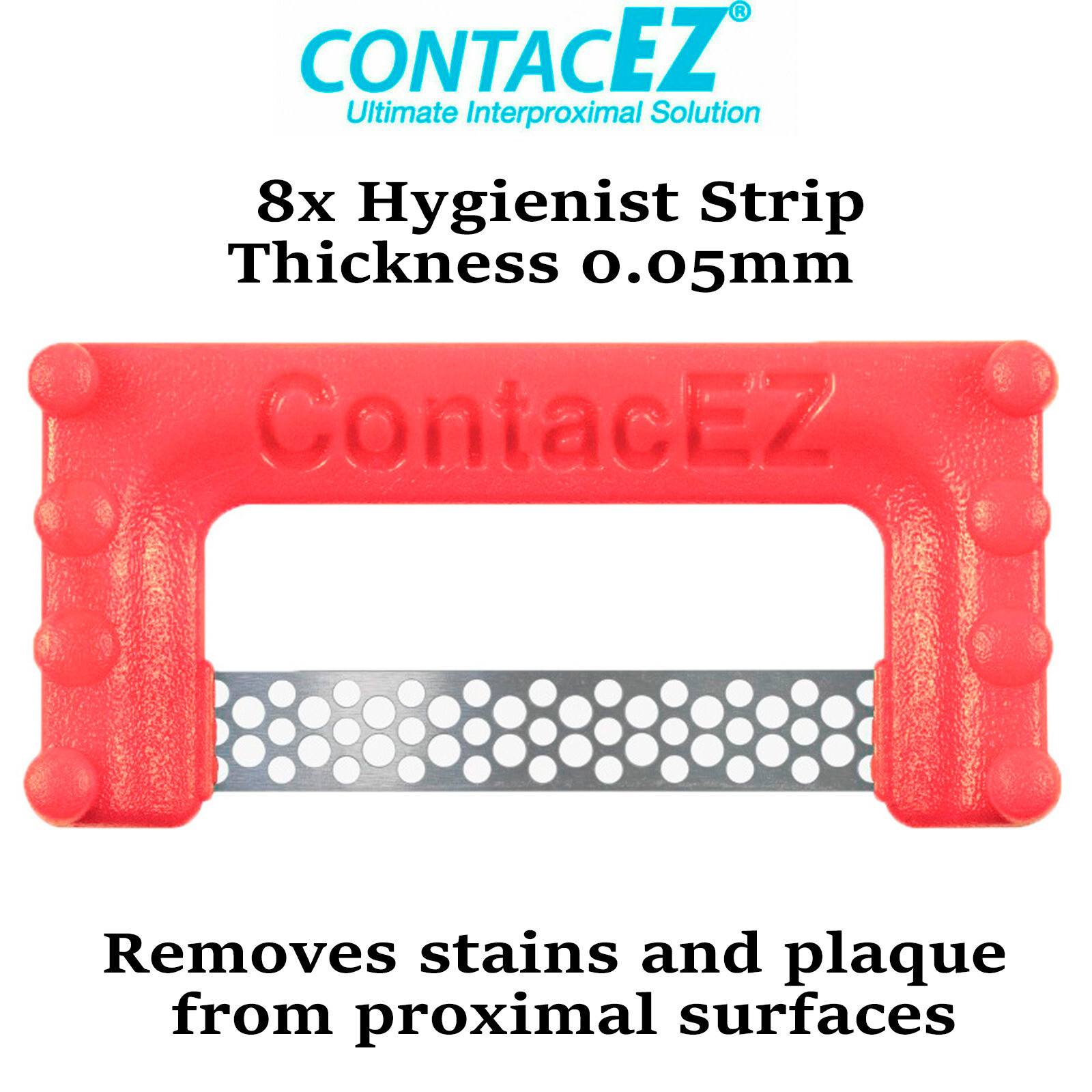 8pcs ContacEZ Dental Proximal Stains Plaque Removal Hygienist Strip 0.05mm