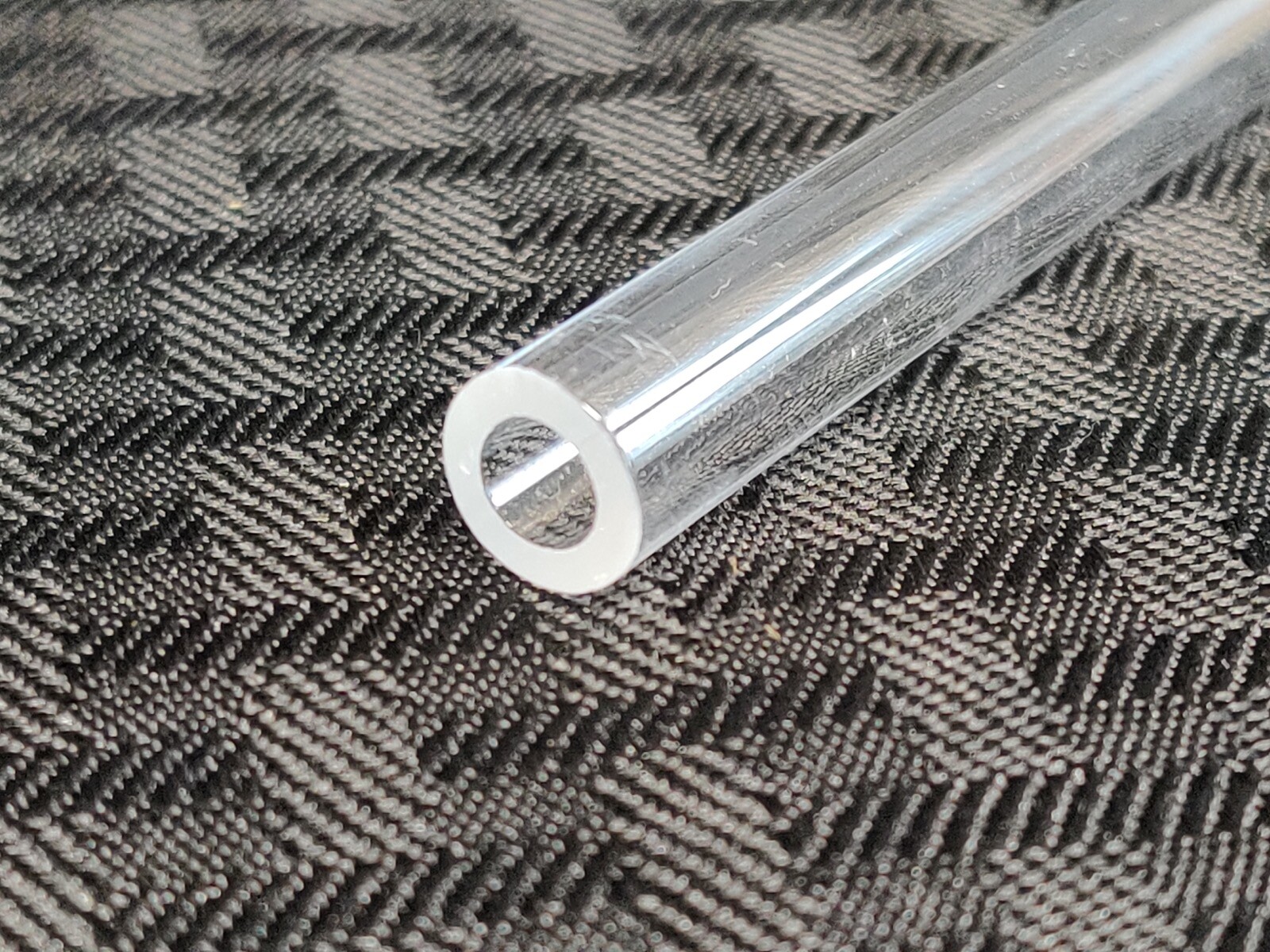 Replacement 10mm x 600mm UV-Transparent Fused Quartz Silica Tube Sleeve, 6mm ID
