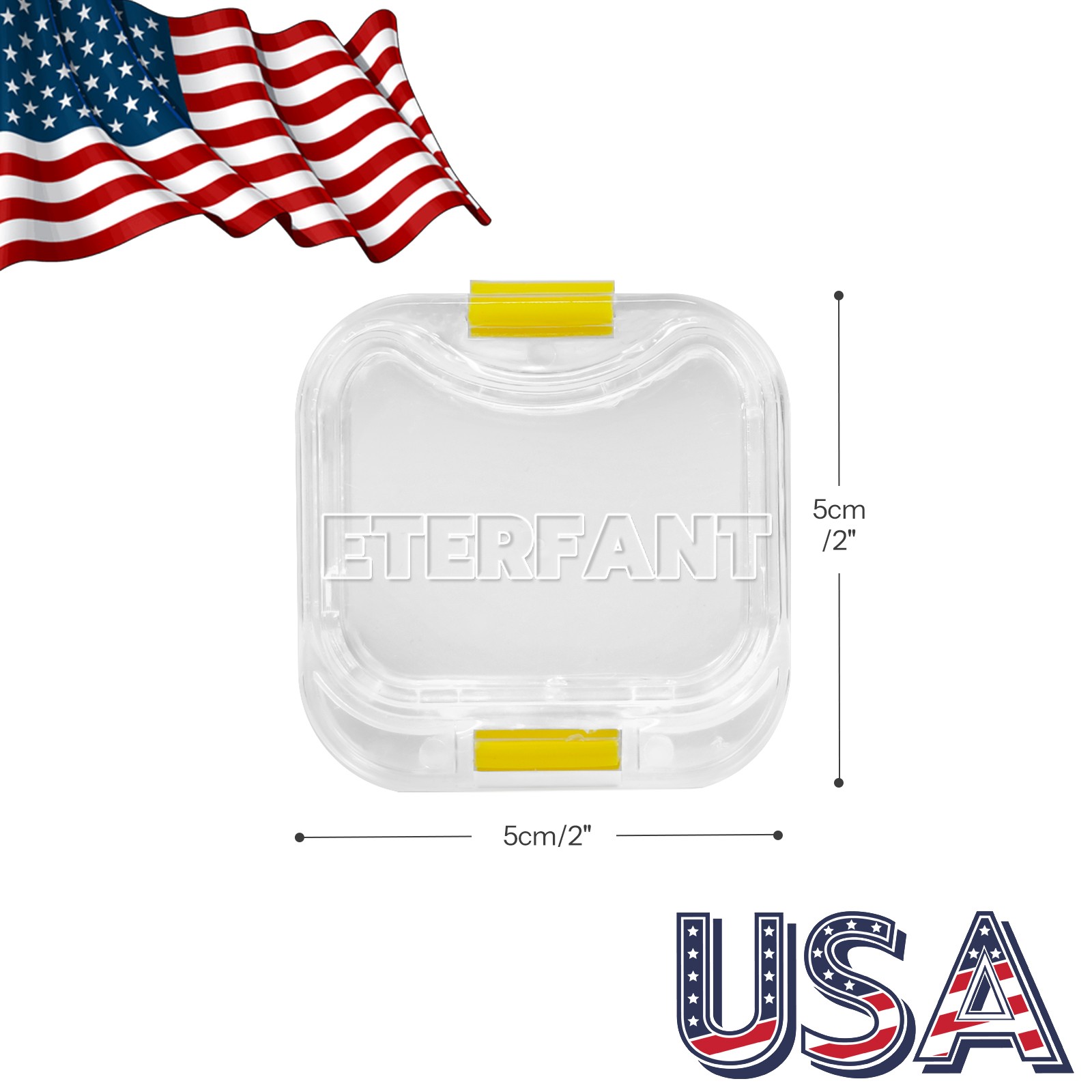 100pcs ETERFANT Dental Crown and Bridge Pillow Box with Latch Storage display