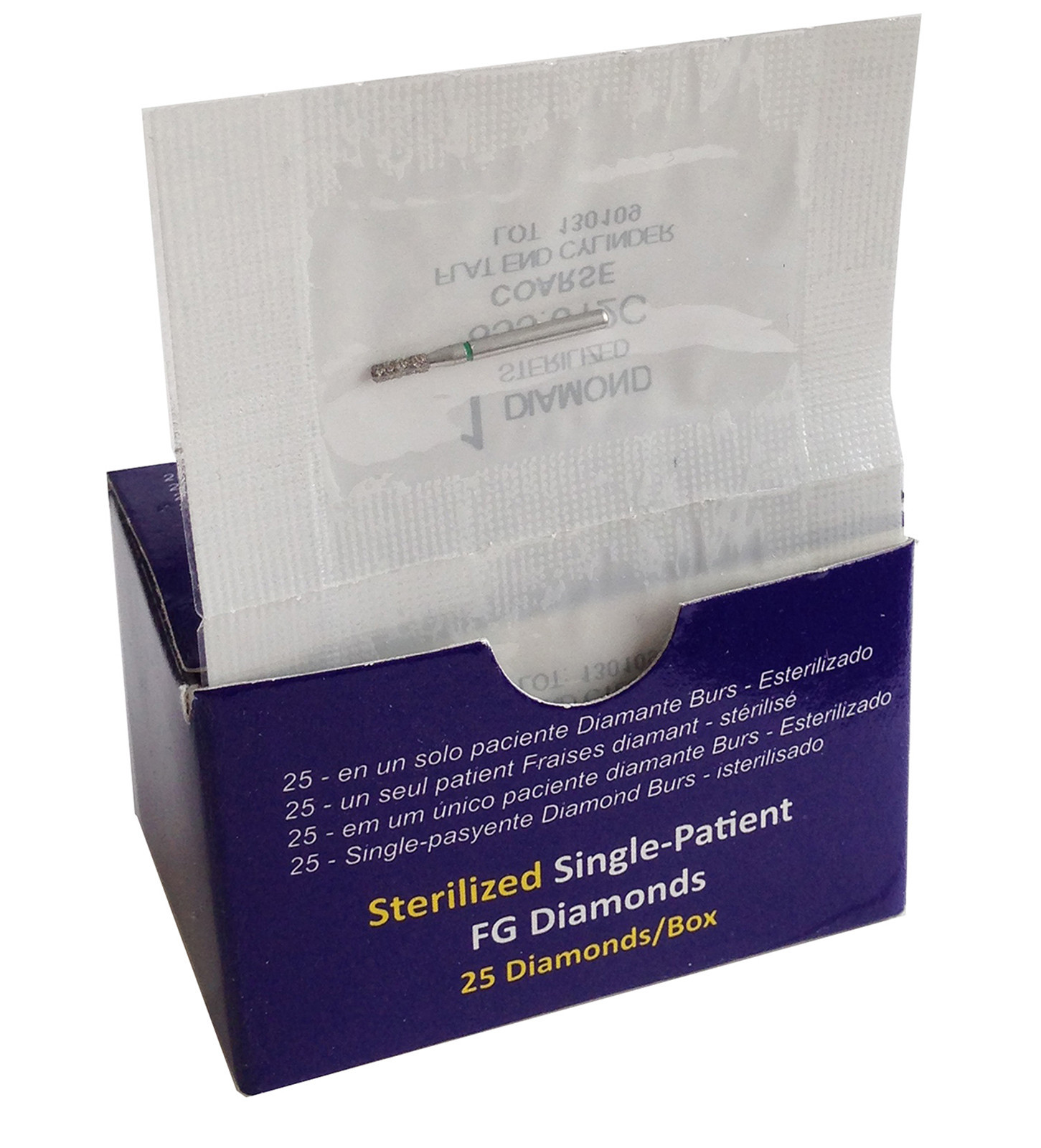 Single-Patient Use Diamond-Sterilized-859/016F-Fine (25 burs $0.9/bur)
