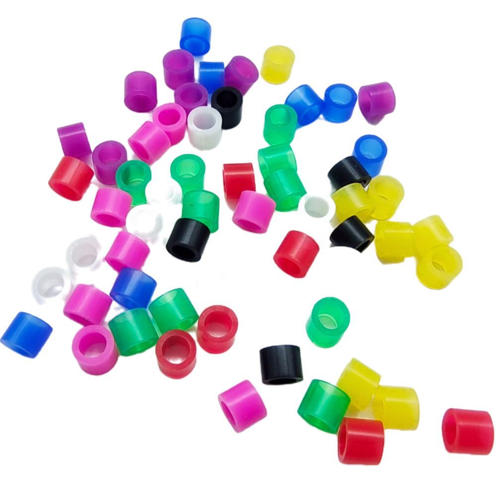 100Pcs/Box Dental Multi-Color Code Rings Bands Universal Silicone Instrument L/S