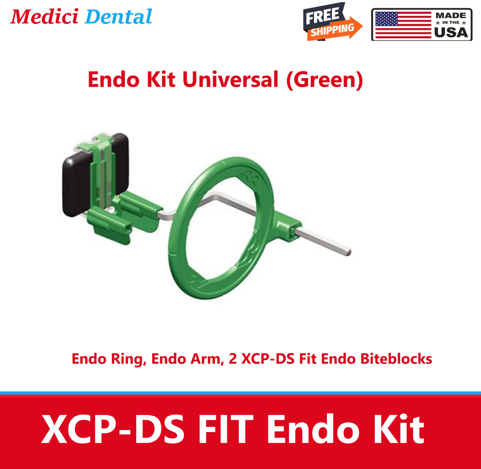 Dental X-Ray XCP-DS FIT Endo Kit Universal (Green): Endo Ring, Endo Arm, 559908