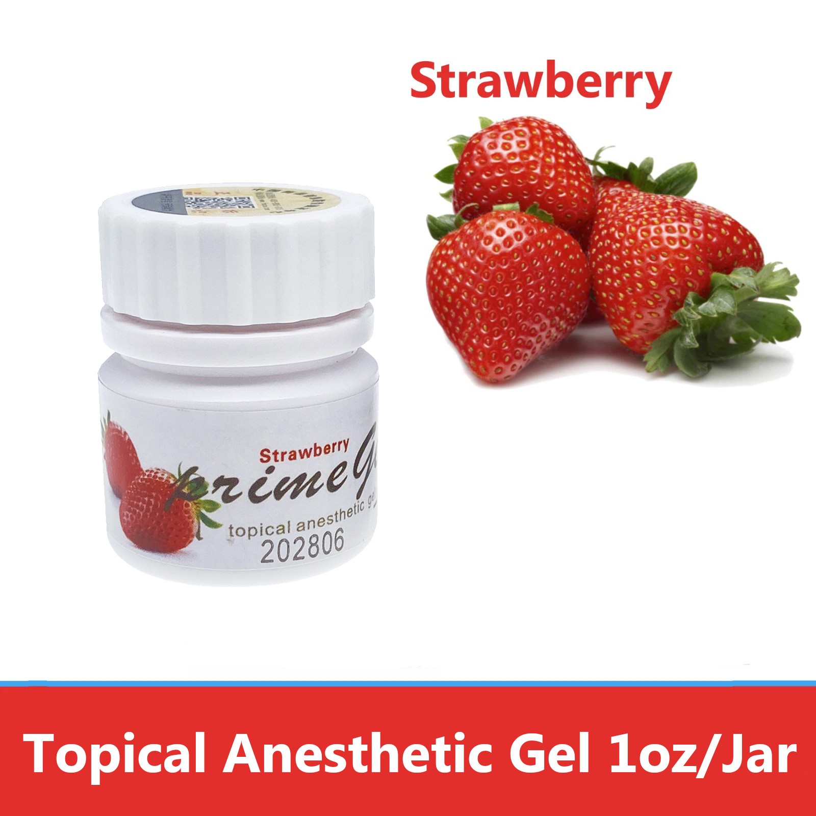 Fresh Dental Topical pain free Gel 20% Benzocaine 1oz Jar , Mint/Strawberry