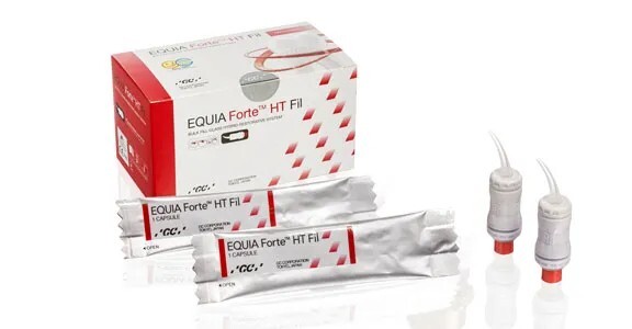Dental GC EQUIA Forte HT Fil BulkFill Glass Hybrid Restorative 50 Capsule Pack