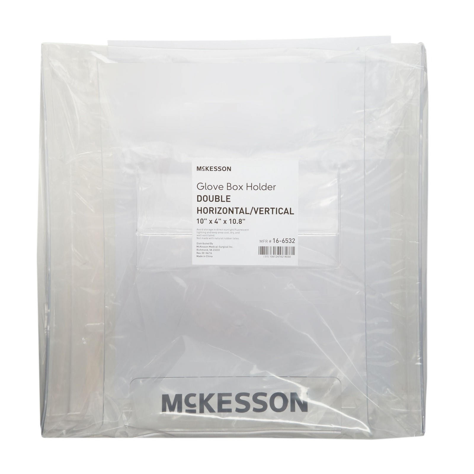 McKesson Glove Box Holder Clear Plastic 2-Box Capacity 16-6532 10 per Case