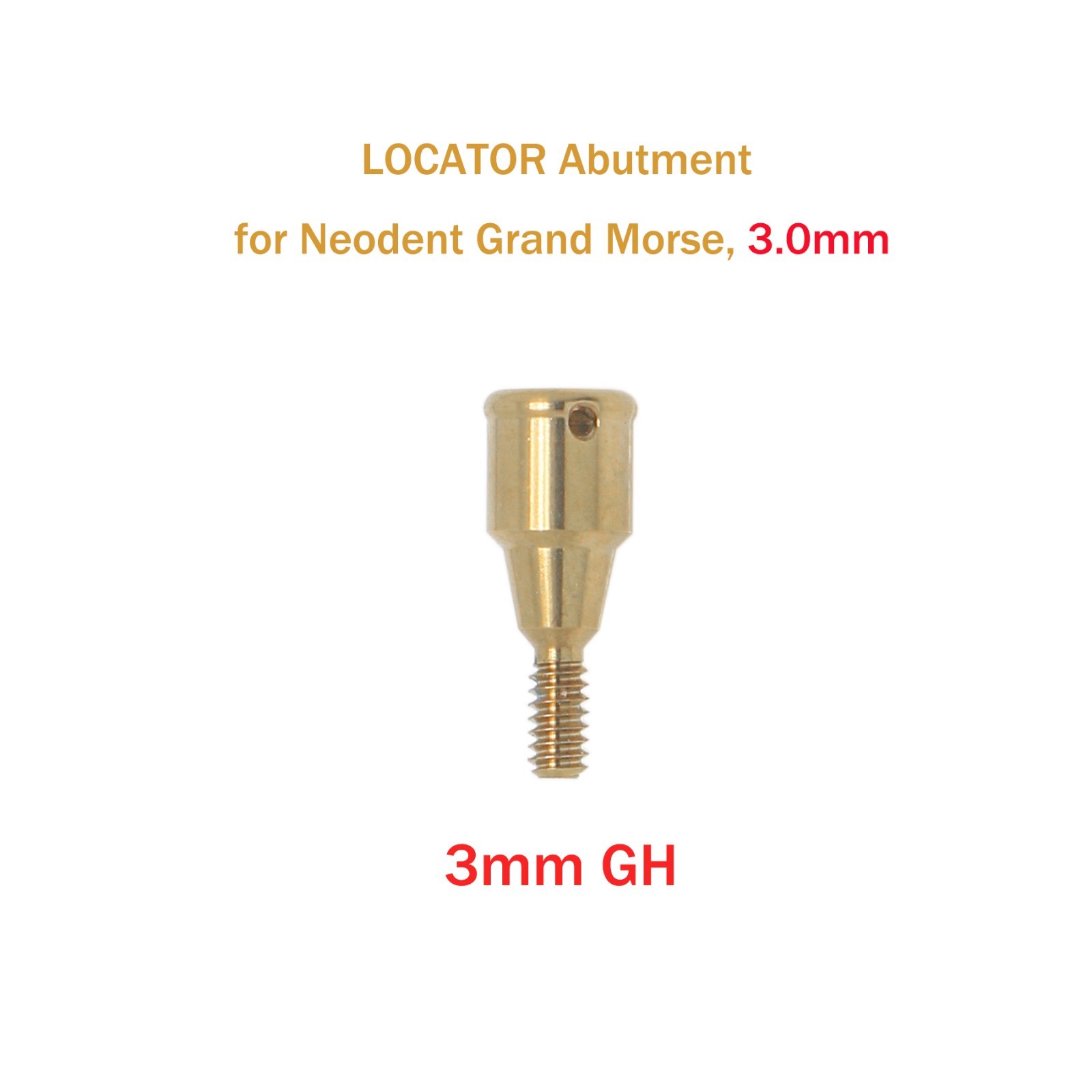 NEODENT GRAND MORSE LOCATOR Abutments 1-6mm w/Cap & Tool PEEK GM Overdenture Kit