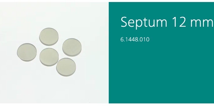 (15 Pcs) METROHM Titration 12mm Silicone Septums 5/Pack 6.1448.010