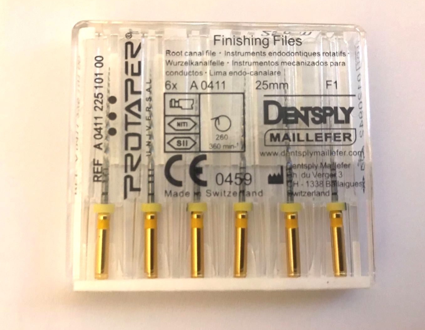 Dental Dentsply Rotary ProTaper Universal Engine NiTi Files 21 mm F1.