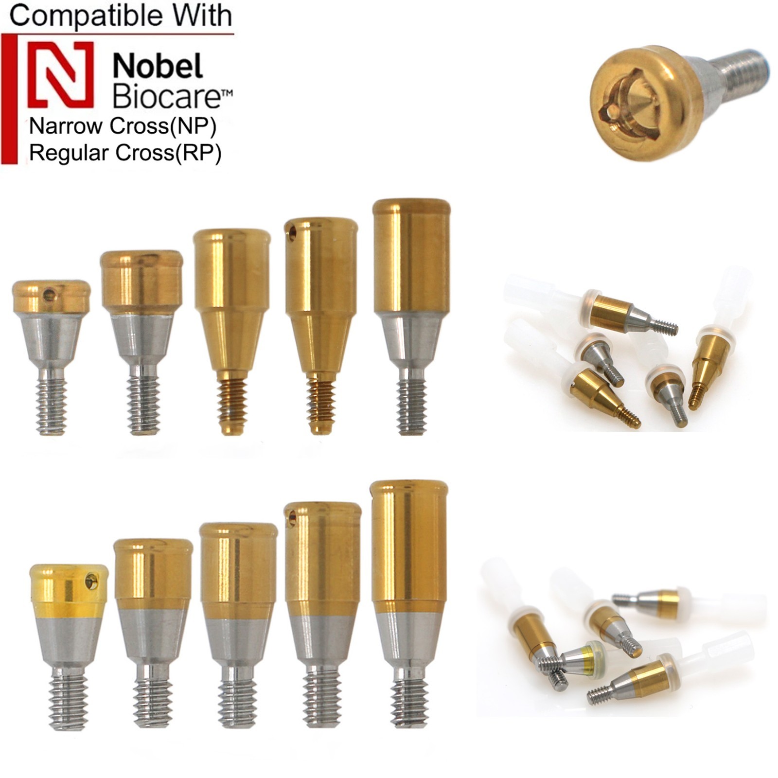 US Dental Locator/Healing Cap Abutment NP/RP Fits Nobel Biocare Active Platform