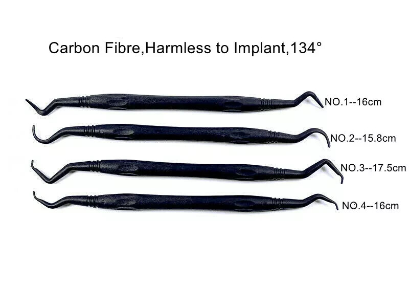 Dental Scaler Plastic Carbon Scaling Periodental Harmless Abutment Black set