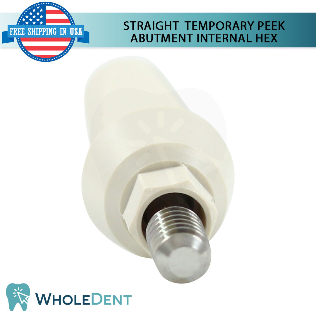 X1 Straight Anatomic Temporary Peek Abutment Int Hex 2.42mm Dental Instrument