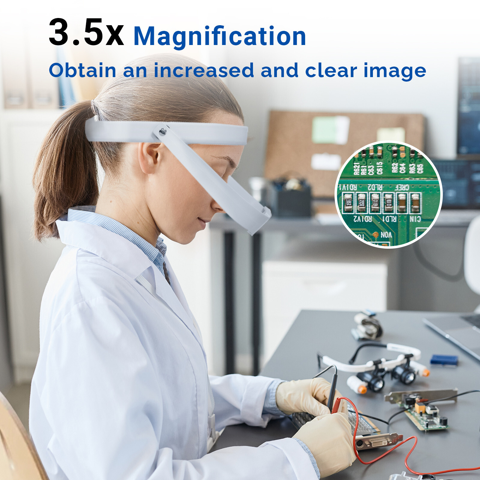 Bio-Art Dental Magnifying Glass, 3.5x High Visual Lenses Loupes & Magnifiers