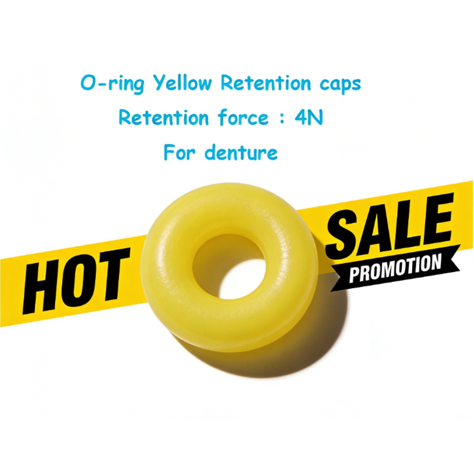 Dental O-Ring Retention Cap Ball Attachment Fit Hiossen Osstem Implant 4Pcs/Set