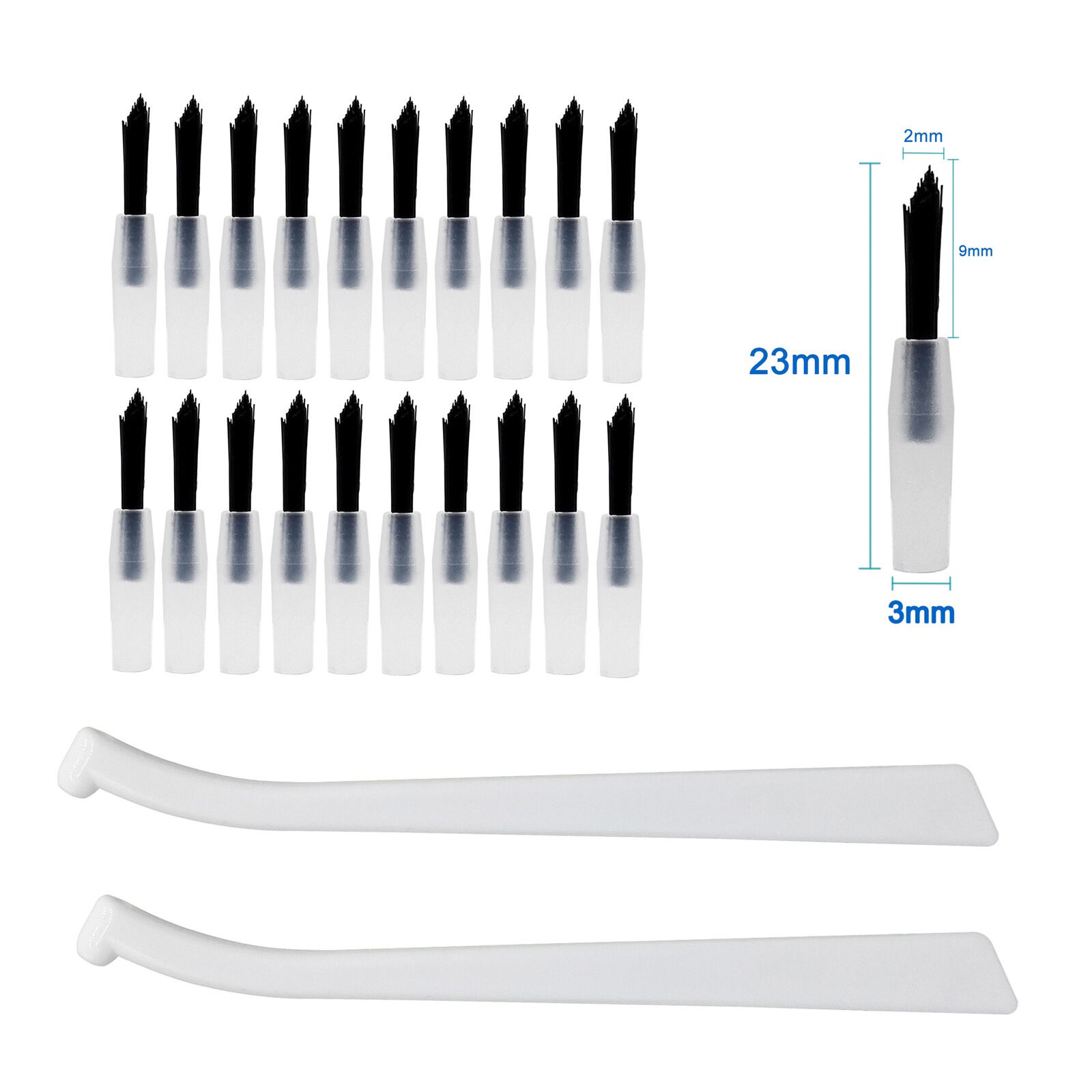 100 Pcs/Pack Dental Disposable Composite Brush Tips Applicator Black Replaceable