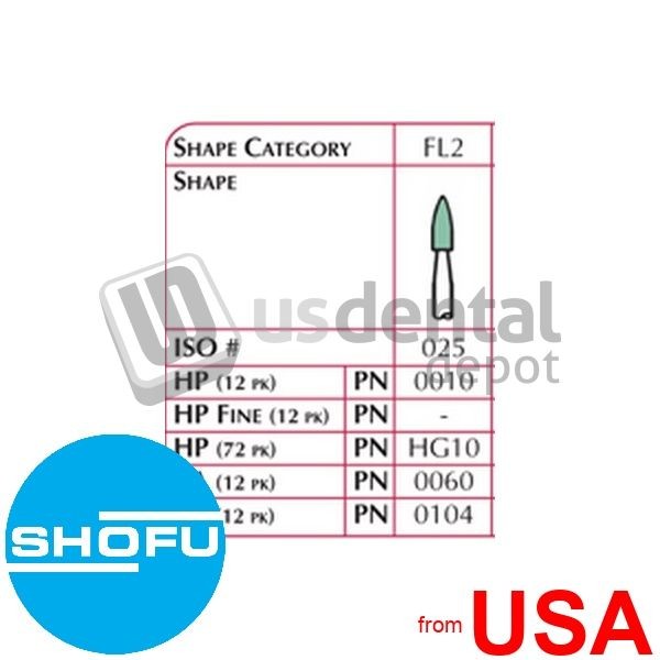SHOFU Fg DURA-GREEN Flame Fl1 12pk – #0009 111492