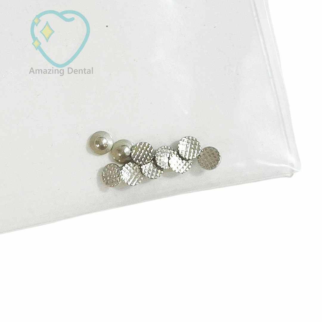 Dental Orthodontic Ceramic Stainless Steel Tongue Buttons Round Button Bracket