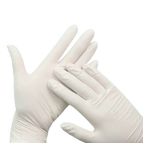 House Brand Latex Gloves, Powder-Free, X-Large, White, 100/Bx